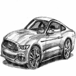 Sports Car Sketch Drawing