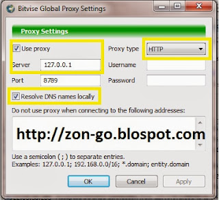 Mengatur proxy bitvise