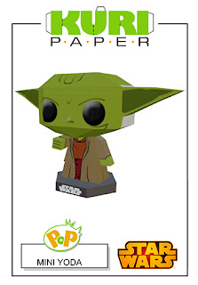 Kuri Paper - Pop Mini Funko Yoda papercraft