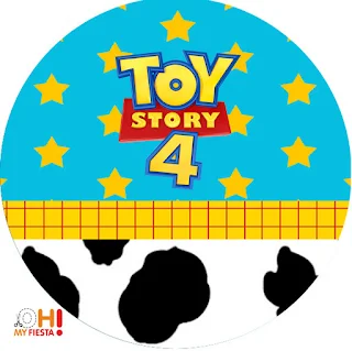 Toy Story 4 with Forky: Free Printable Cupcake Wrappers and Toppers.