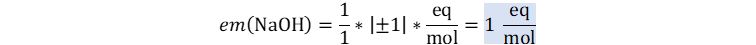 Cual es el número de equivalentes en una mol de NaOH, Obtenga el número de equivalentes en una mol de NaOH, Obtener el número de equivalentes en una mol de NaOH, Determine el número de equivalentes en una mol de NaOH, Determinar el número de equivalentes en una mol de NaOH, Calcule el número de equivalentes en una mol de NaOH, Calcular el número de equivalentes en una mol de NaOH, Halle el número de equivalentes en una mol de NaOH, Hallar el número de equivalentes en una mol de NaOH,