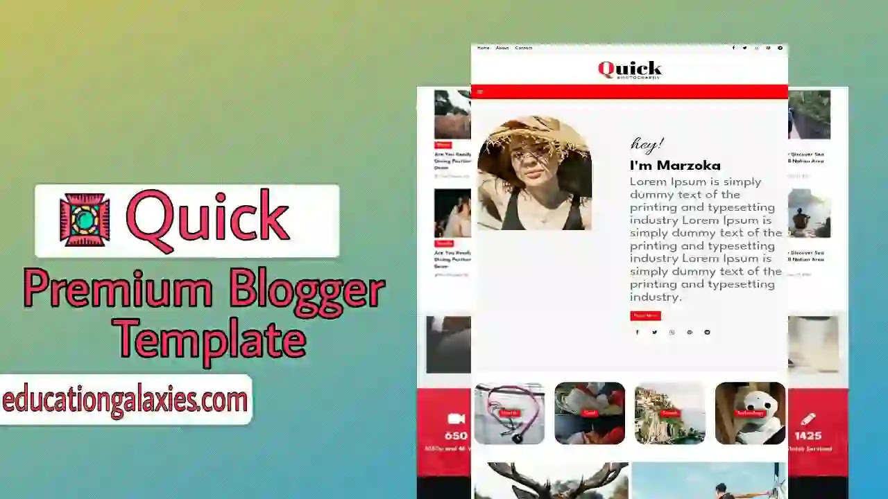 Quick Premium Blogger Template Free Download Now Latest