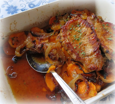 Pork Chops Baked with Sweet Potatoes