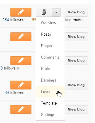 Blogger new UI layout options