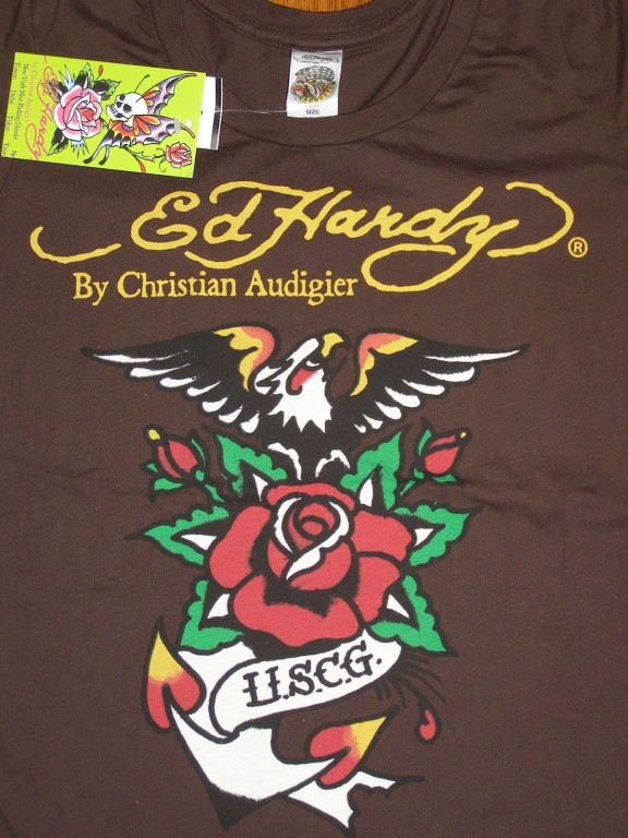 Ed Hardy has basically took the Louis Vuitton Speedy design and made a