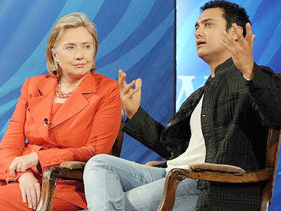 Aamir Khan and Hillary Clinton