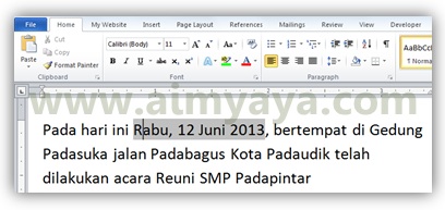 Penggunaan tanggal dalam dokumen sangat luas Cara Menyisipkan Tanggal Otomatis di Ms Word 2010