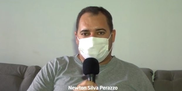 Newton perazzo revela em vídeo como superou a COVID-19 e voltou a vida.