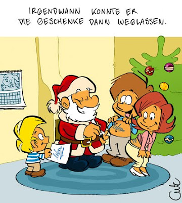 LACHHAFT Adventskalender Cartoon von Ferdinand Lutz Weihnachten Weihnachtsmann Kinder Autogramme Geschenke Star Hollywood