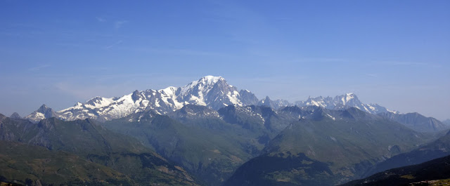 Massif du Mont Blanc depuis Roche Mio, la Plagne