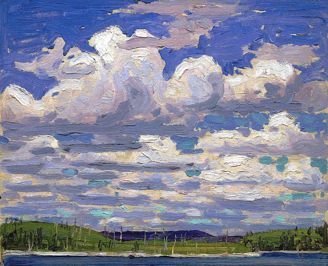 Tom Thompson art, clouds in sky