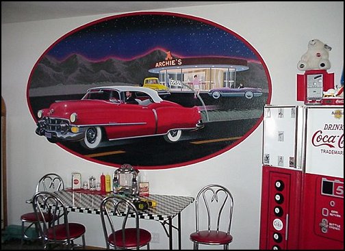 vintage wall decor ideas Retro Diner Wall Murals | 504 x 367