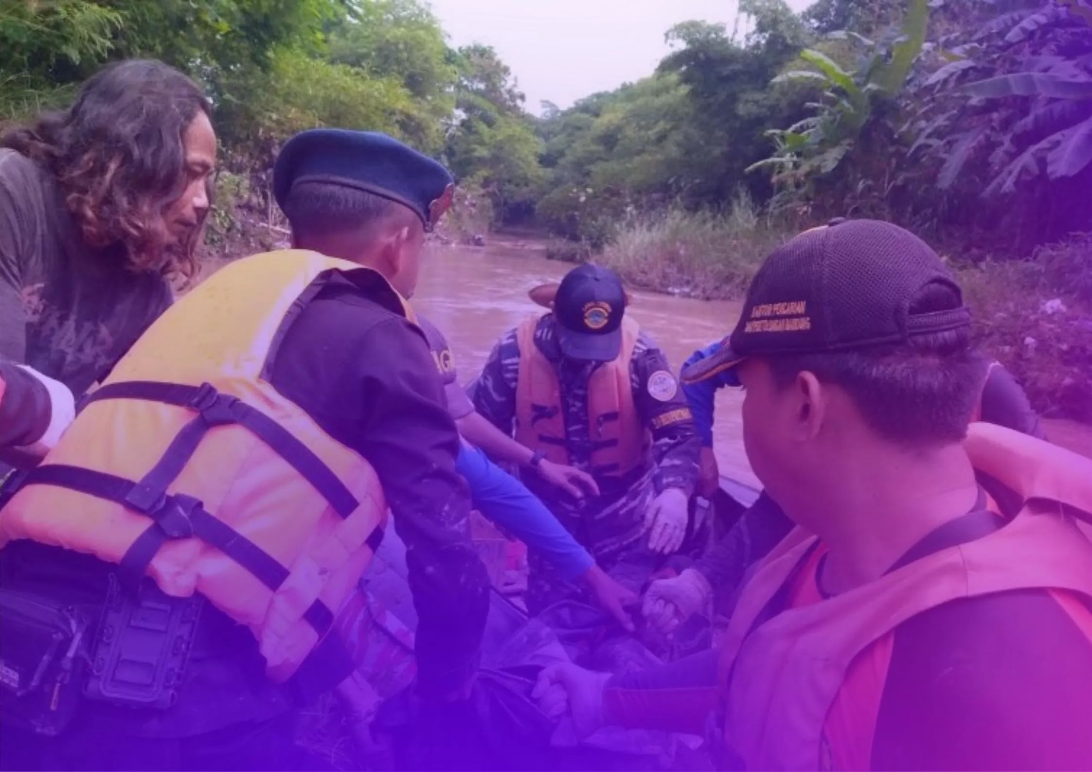 Seorang Santri Yang Tenggelam di Sungai Cipanundan Cirebon Telah Ditemukan