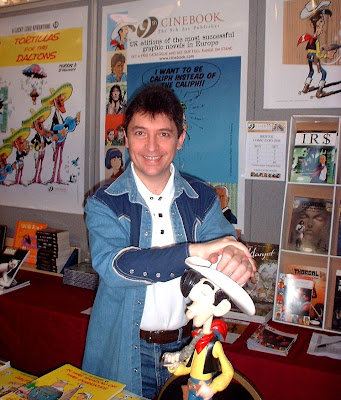 Cinebook's Olivier Cadic with his Offerings