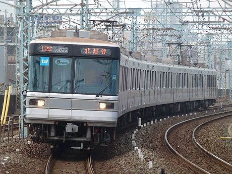 東京メトロ日比谷線　東武伊勢崎線直通　普通　北越谷行き2　03系LED車