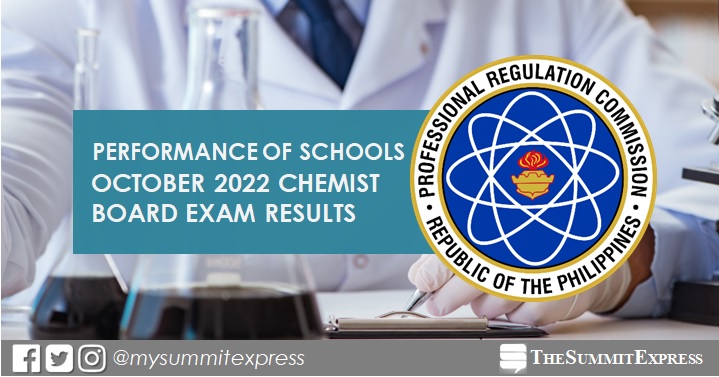 PERFORMANCE OF SCHOOLS: October 2022 Chemist board exam results