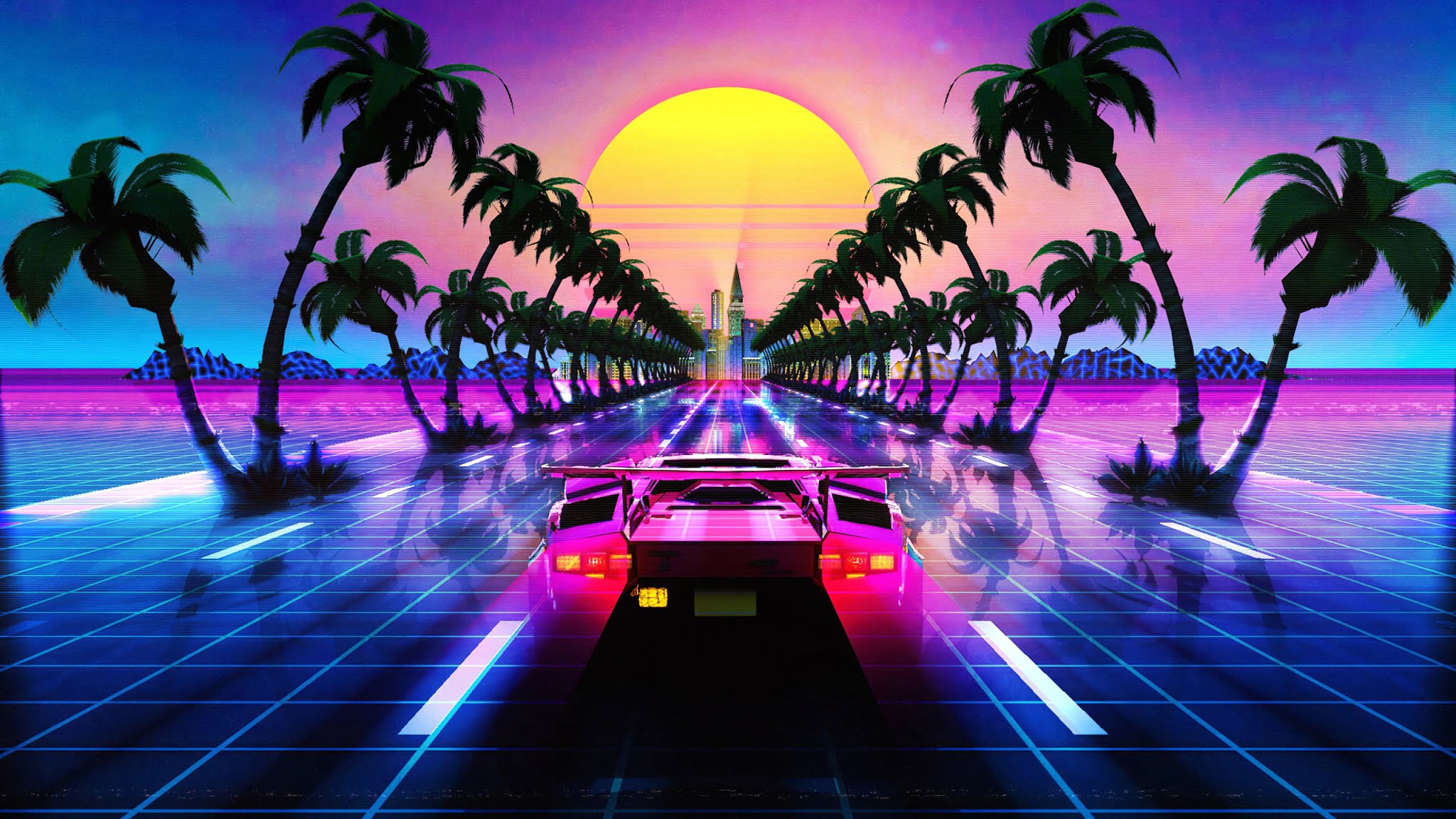 Lamborghini Countach Retro Wallpaper - XFXWallpapers