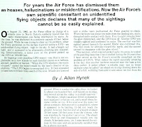 J. Allen Hynek Reports On a UFO Landing Near Nuclear Missile Site; An Air Force 'Strike Team' was Ordered To Intercept - The Saturday Evening Post 12-17-1966
