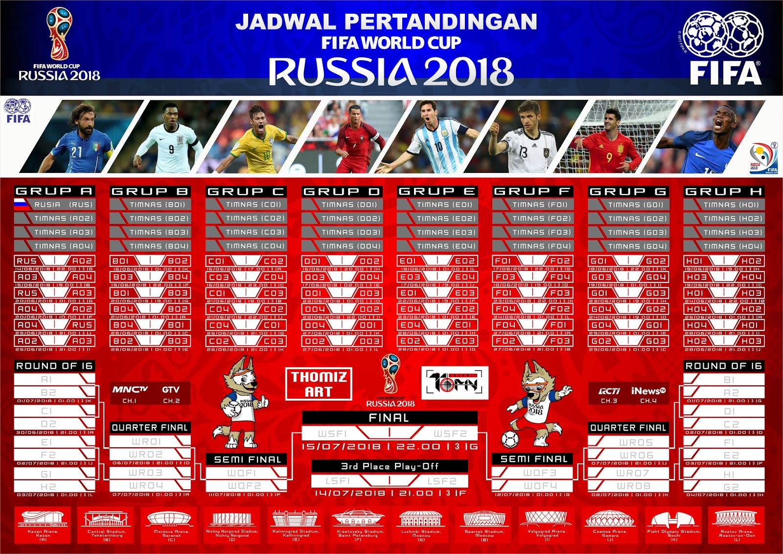 Jadwal Piala Dunia 2018