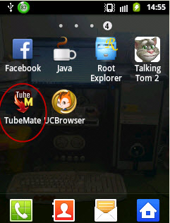 Tampilan tubemate di hp android