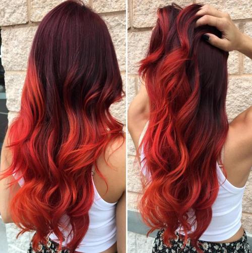 20 gaya rambut  warna  merah  terang terkeren 2021 Trend 