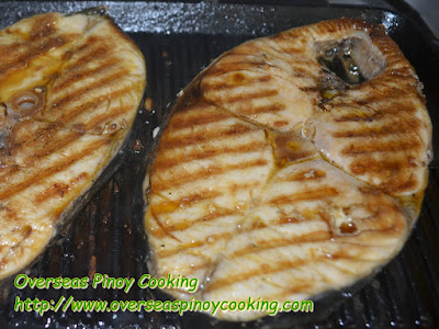 Grilled Tanguige Steaks with Star Margarine Garlic Sauce - Cooking Procedure