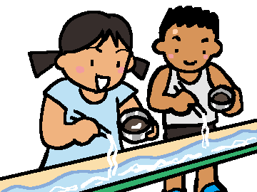 【ベストコレクション】 流し そうめん イラスト 743235
