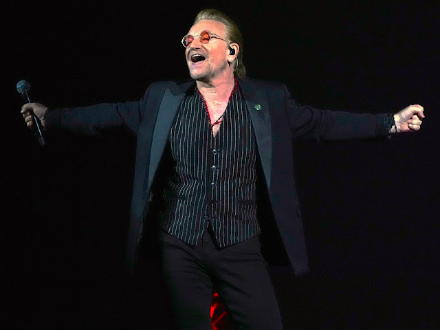 Bono at the Beacon Theatre (photograph by Kevin Mazur)