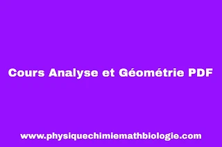 Cours Analyse et Géométrie PDF