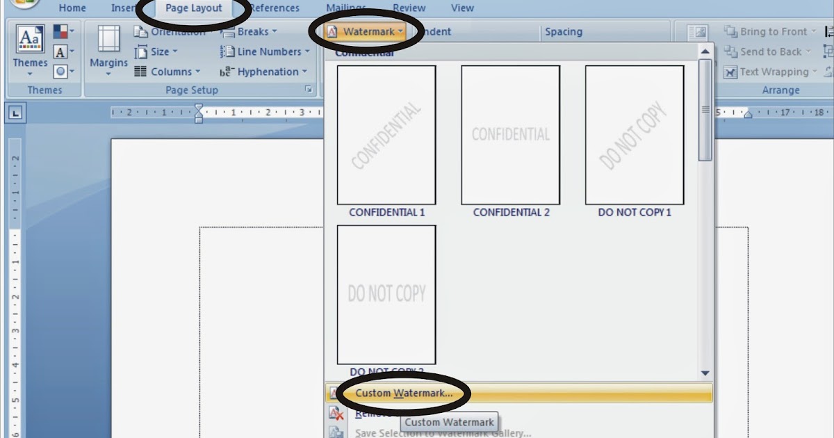  Cara Membuat Watermark dalam Microsoft Word Belajar 