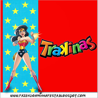 Wonder Woman, Free Printable  Labels.