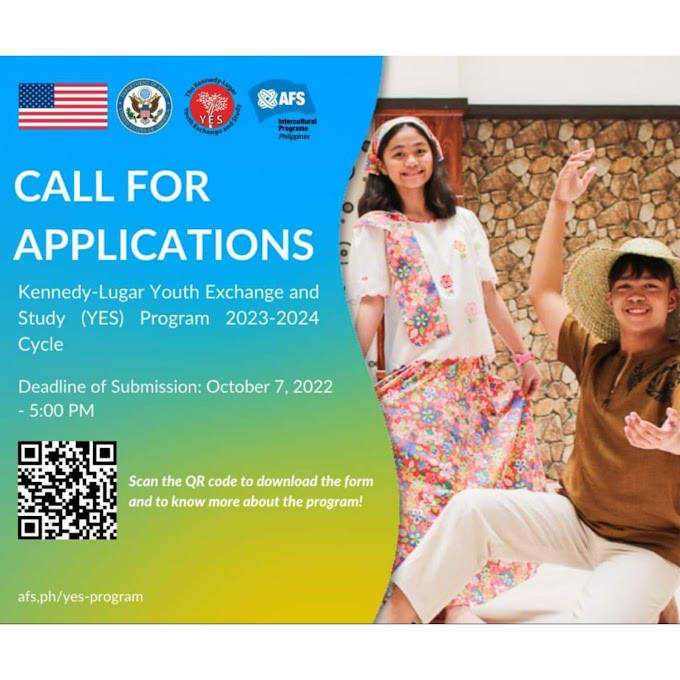 Good News! Kennedy-Lugar Youth Exchange and Study (YES) Program 2023-2024 in the Philippines now accepting applications 