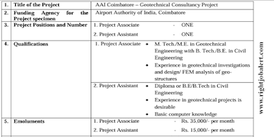 Project Associate and Project Assistant - Geotechnical or Civil Engineering Job Opportunities NIT