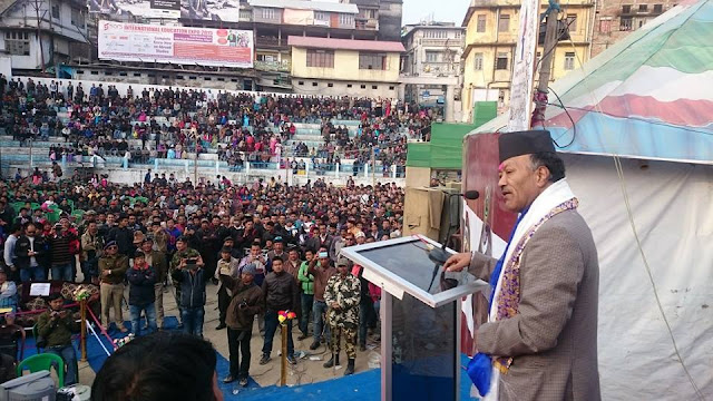 Kalimpong MLA Harka Bahadur Chhetri welcomed in Klimpong after district announcement