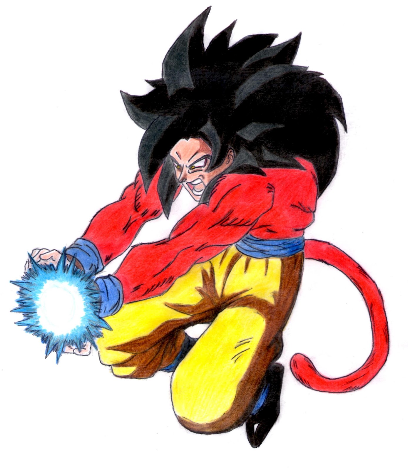 La manera mas sencilla de dibujar a goku ssj 2 Super facil 