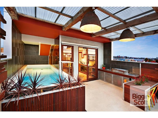Photo of rooftop terrace with the pool and barbecue 