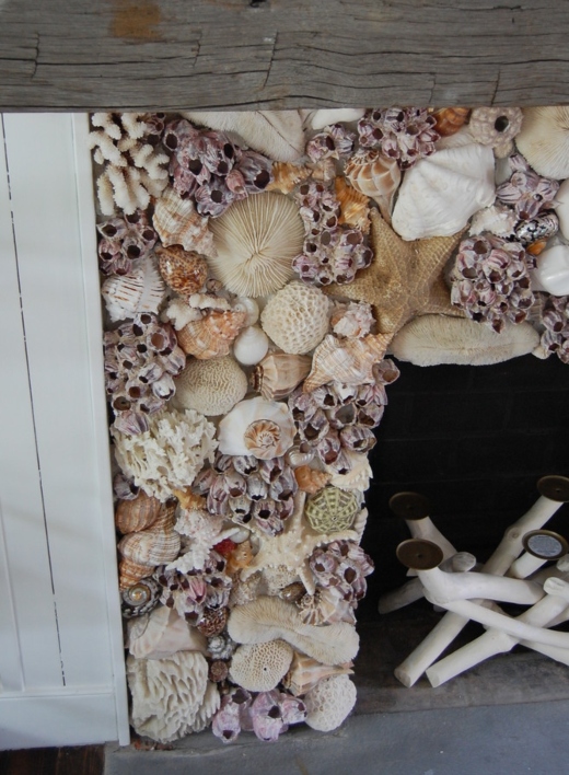 Fireplace Shell Mosaic Ideas