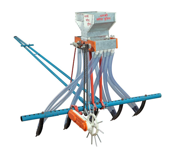 Animal driven automatic seed drill