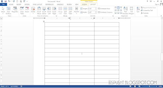 copy table from MS Word to blog page