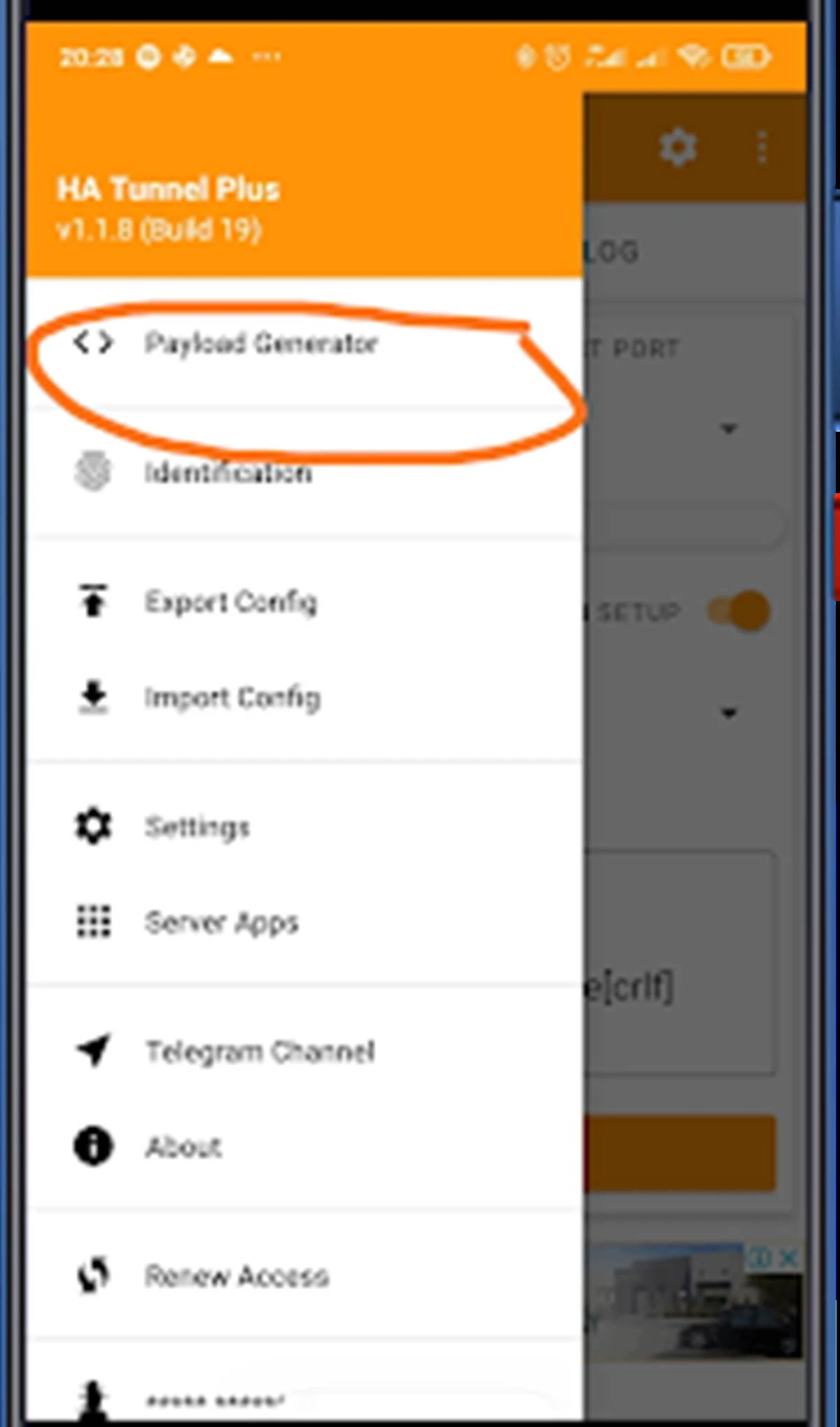 The Custom Payload or TCP Mode