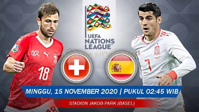 Prediksi Swiss Vs Spanyol, Minggu 15 November 2020 Pukul 02.45 WIB @ Mola TV