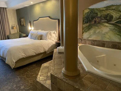guest room at La Bellasera Hotel & Suites in Paso Robles, California