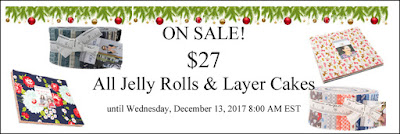 ON SALE: $27 All Jelly Rolls & Layer Cakes