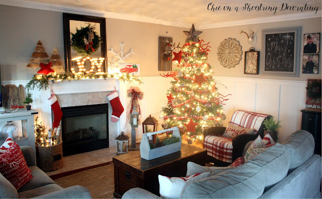 Farmhouse Rustic Christmas Decor, Chic on a Shoestring Decorating