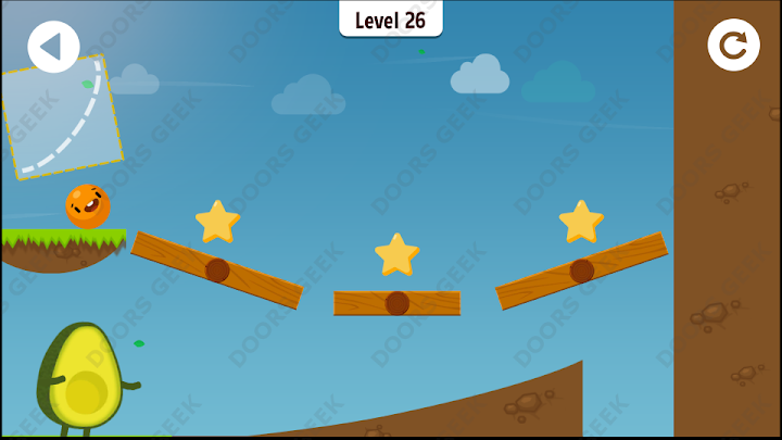 Where's My Avocado? Level 26 Solution, Cheats, Walkthrough, 3 Stars for Android, iPhone, iPad and iPod