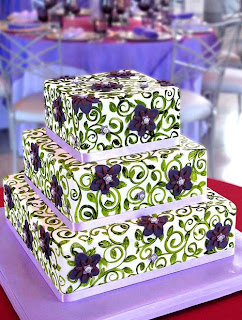 Beautiful Square Fondant Birthday Cake