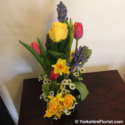  Pot arrangement of Spring flowers