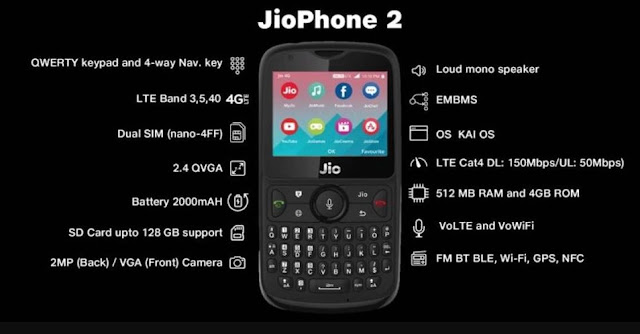 jio phone 2 specifications