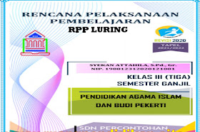RPP Luring 1 Lembar PAI dan BP Kelas 3 SD/MI Semester 1 Kurikulum 2013 Tahun 2021-2022