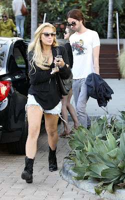 Lindsay Lohan out and about in Malibu (Photo)